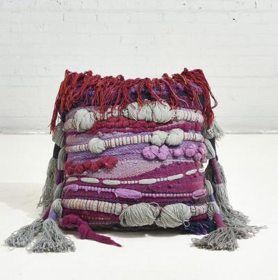 Romeo Reyna Romeo Reyna Textile Art Tapestry Pillow 1960