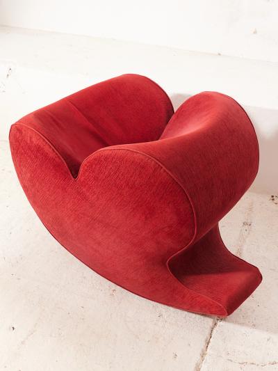 Ron Arad Ron Arad Soft Heart Lounge Rocking Chair Moroso Italy 1990s