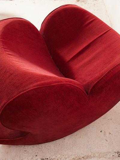 Ron Arad Ron Arad Soft Heart Lounge Rocking Chair Moroso Italy 1990s