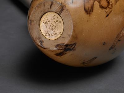 Ron Pisani Set of Three Turned Burl Wood Vases Hap Sakwa Ron Pisani USA 1980s