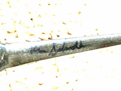 Ron Schmidt Iron and Brass Pinwheel Sunburst Nail Wall Sculpture by Ron Schmidt