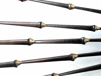 Ron Schmidt Iron and Brass Pinwheel Sunburst Nail Wall Sculpture by Ron Schmidt