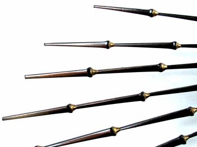 Ron Schmidt Iron and Brass Pinwheel Sunburst Nail Wall Sculpture by Ron Schmidt