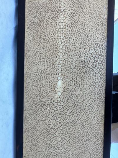 Ron Seff JMF Style Shagreen Framed Square Mirror by Ron Seff