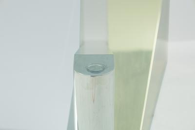 Ron Seff Large American Modern Polished Brass Chrome and Stainless Low Table Ron Seff