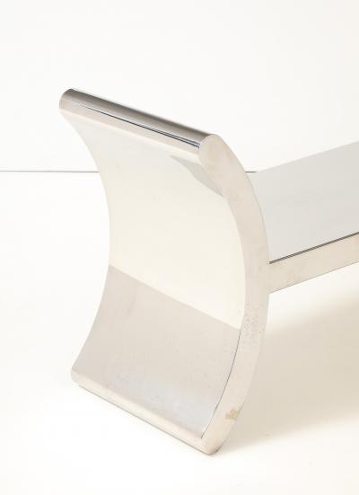 Ron Seff Mirror Polished Stainless Steel RAMSES Bench by Ron Seff