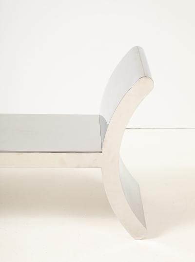 Ron Seff Mirror Polished Stainless Steel RAMSES Bench by Ron Seff