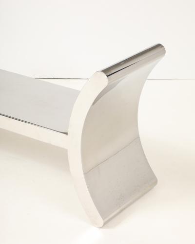 Ron Seff Mirror Polished Stainless Steel RAMSES Bench by Ron Seff