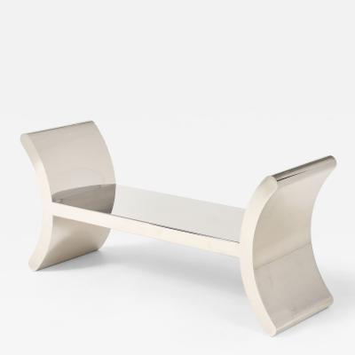 Ron Seff Mirror Polished Stainless Steel RAMSES Bench by Ron Seff