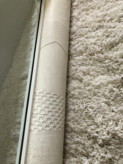 Ron Seff Ron Seff Linen ans woven fabric White Lacquered Mirror