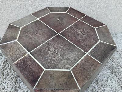 Ron Seff Ron Seff Shagreen Bone Inlaid Dice Shaped Table