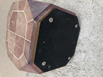 Ron Seff Ron Seff Shagreen Bone Inlaid Dice Shaped Table