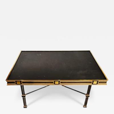 Ron Seff Vintage Ron Seff Substantial Gun Metal Bronze Brass Table circa 1980s