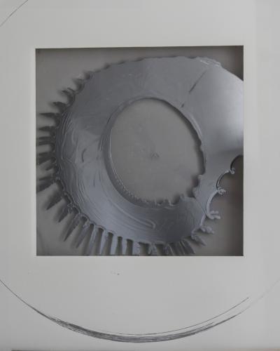 Ronald Mallory Ronald Mallory 1969 Contained Mercury Kinetic wall sculpture