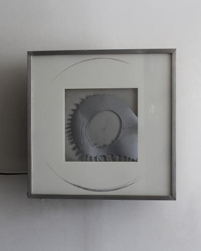 Ronald Mallory Ronald Mallory 1969 Contained Mercury Kinetic wall sculpture