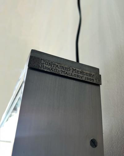 Ronald Mallory Ronald Mallory 1969 Contained Mercury Kinetic wall sculpture
