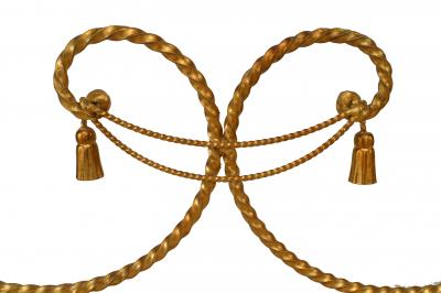 Rope and Tassel Gilt Loveseat