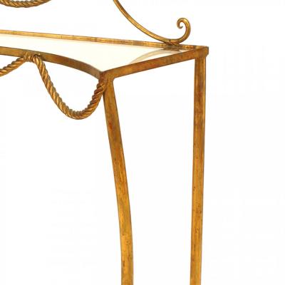 Rope and Tassel Gilt and Glass Console Table