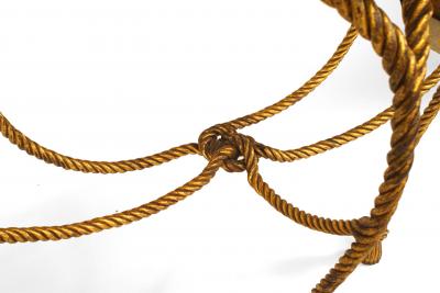 Rope and Tassel Gilt and Marble Console Table