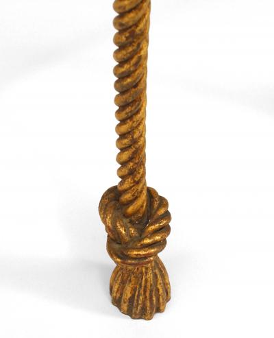 Rope and Tassel Gilt and Marble Console Table