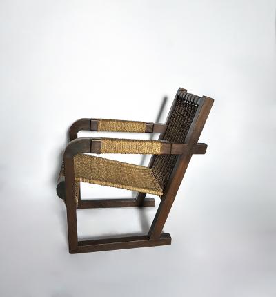 Roped Seagrass Armchair Attributed to Francis Jourdain