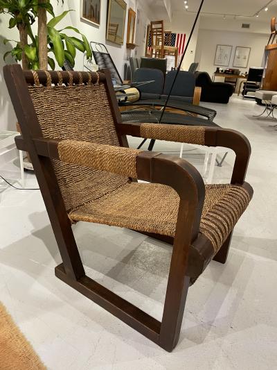 Roped Seagrass Armchair Attributed to Francis Jourdain
