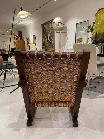 Roped Seagrass Armchair Attributed to Francis Jourdain