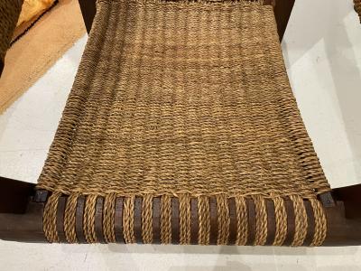 Roped Seagrass Armchair Attributed to Francis Jourdain