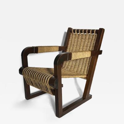Roped Seagrass Armchair Attributed to Francis Jourdain