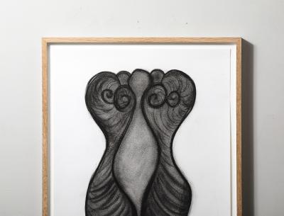 Rosanne Sniderman Charcoal Drawing V6 by Rosanne Sniderman