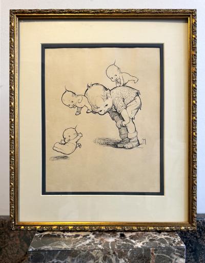 Rose Cecil O Neill Kewpies Playing Leapfrog Womans Home Companion Illustration