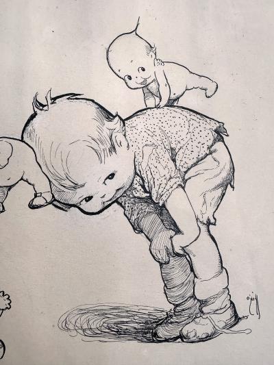 Rose Cecil O Neill Kewpies Playing Leapfrog Womans Home Companion Illustration