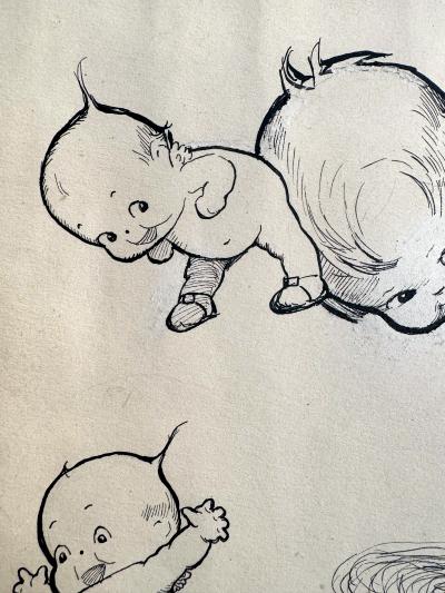 Rose Cecil O Neill Kewpies Playing Leapfrog Womans Home Companion Illustration