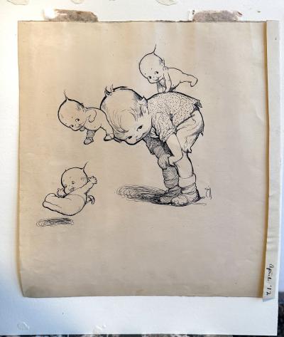 Rose Cecil O Neill Kewpies Playing Leapfrog Womans Home Companion Illustration