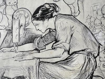 Rose Cecil O Neill Kewpies to The Rescue to Help the Downtrodden in Slums Feminist Art