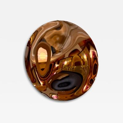 Rose Gold Convex Mirror 1970s