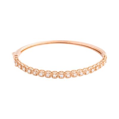 Rose Gold Diamond Bangle Bracelet
