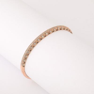 Rose Gold and Pave Diamond Encrusted Bracelet