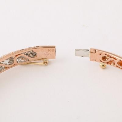 Rose Gold and Pave Diamond Encrusted Bracelet