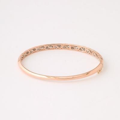Rose Gold and Pave Diamond Encrusted Bracelet