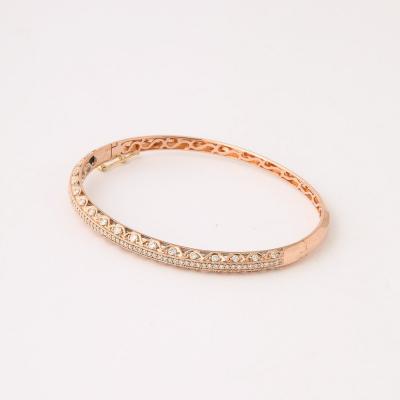 Rose Gold and Pave Diamond Encrusted Bracelet