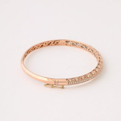 Rose Gold and Pave Diamond Encrusted Bracelet