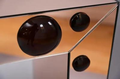 Rose Gold console table with bronze glass bubble spots