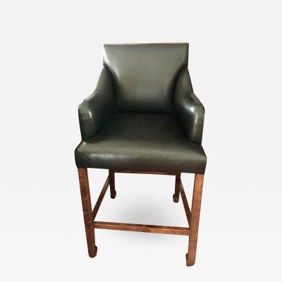 Rose Tarlow Ming Style Rose Tarlow Melrose House Green Leather Barstools