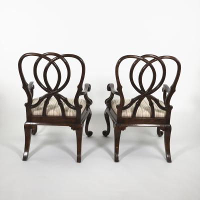 Rose Tarlow Pair of Rose Tarlow Georgina Ribbon Back Arm Chairs