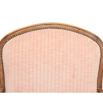 Rose Tarlow Pair of Rose Tarlow Melrose House Louis XV Style Walnut Fauteuil Arm Chairs