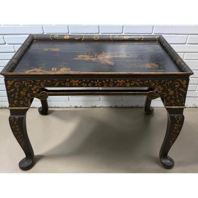 Rose Tarlow Rose Tarlow Melrose House Black Chinoiserie English Tea or Cocktail Table