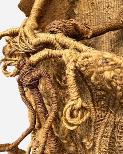 Rosemarie Koczy Ce que me raconte l homme Sculpture murale en macram Rosemarie Koczy 1978