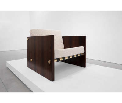 Rosewood Cube Chair Mid Century