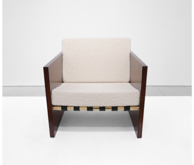 Rosewood Cube Chair Mid Century